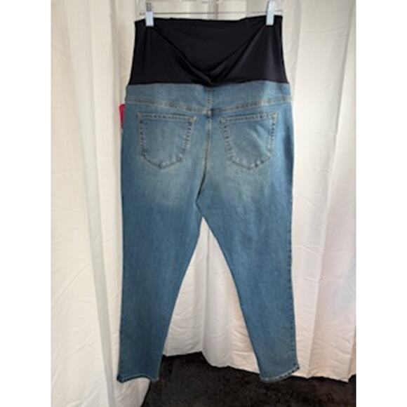 Isabel Maternity Size 12/31R 29" Crossover Panel Maternity Jeans NWT - Picture 2 of 10